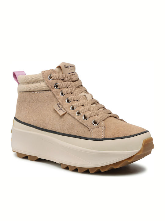 Woking Urban Pentru Femei Flatforms Tip Botine Bej