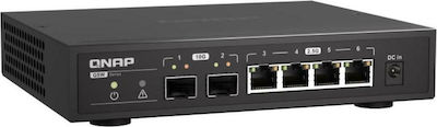 QNap QSW-2104-2S Unverwaltet L2 Switch mit 4 Ports Ethernet und 2 SFP Ports