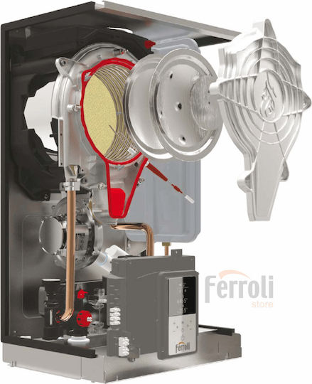 Ferroli Bluehelix Hitech RRT 28C Wandmontage Kessel Kondensation Gas mit Brenner 20636kcal/h