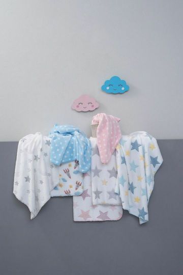 Palamaiki Blanket Nursery Swaddling Blankets Polka dot Fleece Pink 75x100cm