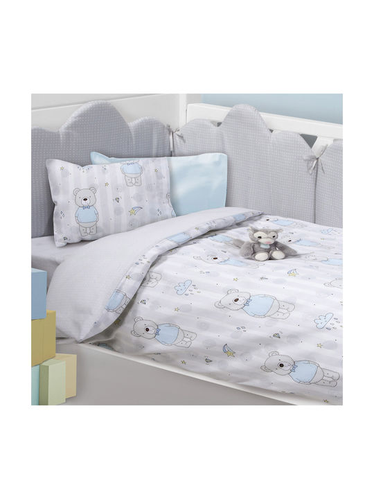 Das Home Baby Sheets Set Cradle Cotton Blue 70x120cm 2pcs