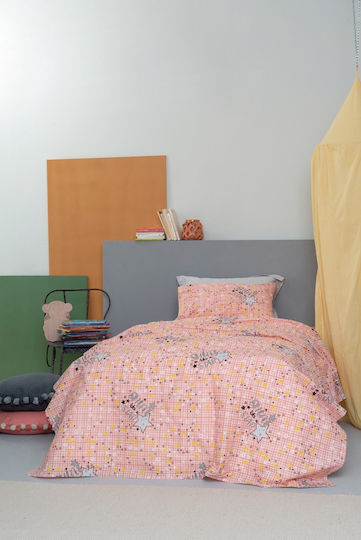 Palamaiki Luminous Kids Cotton Pillowcase Set 50x70cm Cluster Pink