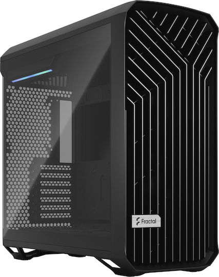 Fractal Design Torrent TG Light Tint Gaming Midi Tower Κουτί Υπολογιστή με Πλαϊνό Παράθυρο Μαύρο