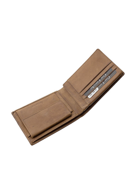 Leather Men's Wallet Classic Tabac Brown