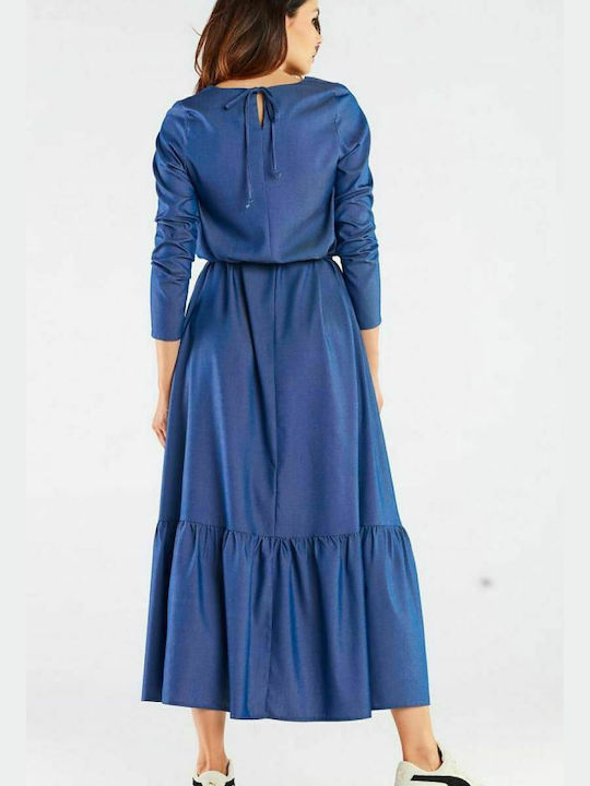 Awama Midi Kleid Blau