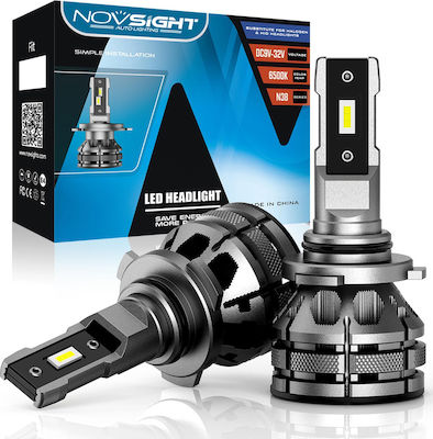 NovSight Lampen Auto & Motorrad HB4-9006 LED 6500K Kaltes Weiß 12-24V 80W 2Stück