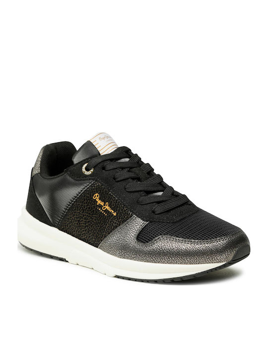 Pepe Jeans Saffron Remix Damen Sneakers Schwarz