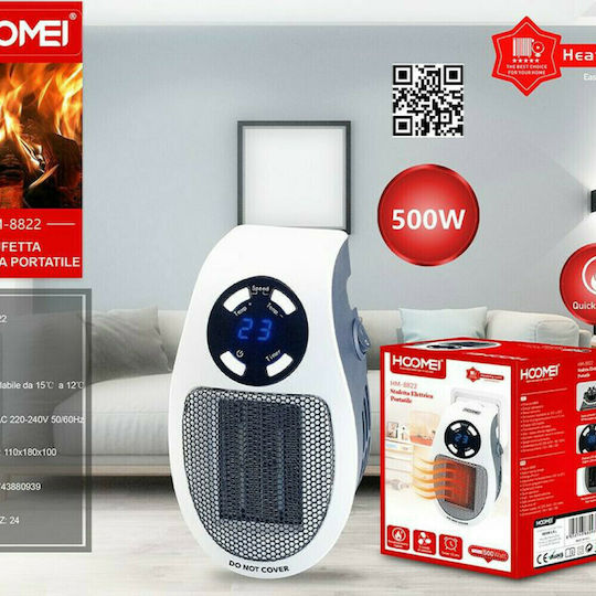 Hoomei Ceramic Fan Heater Room Wall 500W