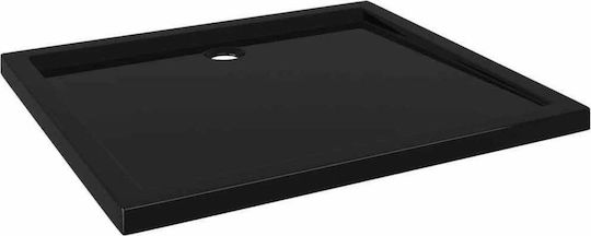 vidaXL Rechteckig Acryl Dusche x90cm Schwarz