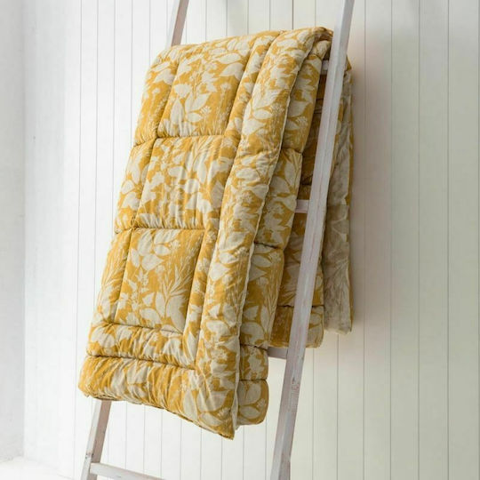 Vesta Home Duvet Cover Set Cotton Double with 2 Pillowcases 200x240 Laura 2 Mustard