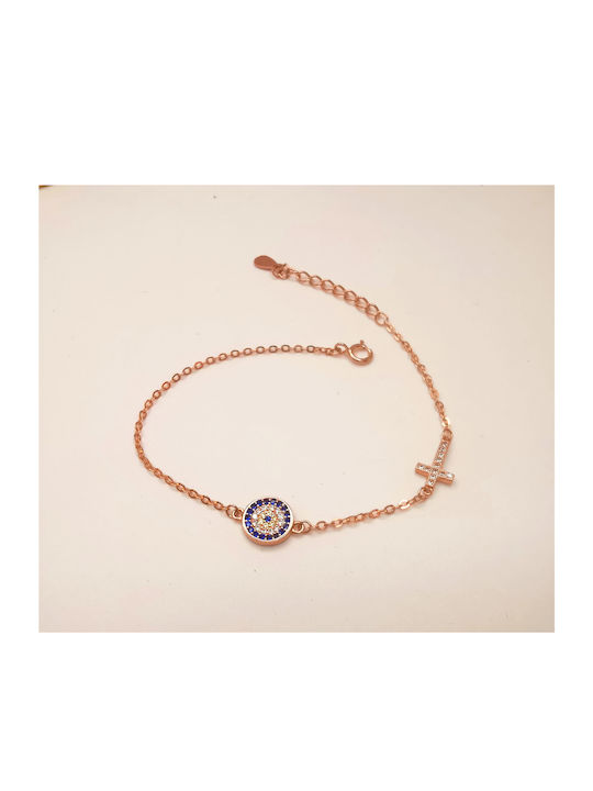 925 Silver Bracelet with Rose Gold Plating