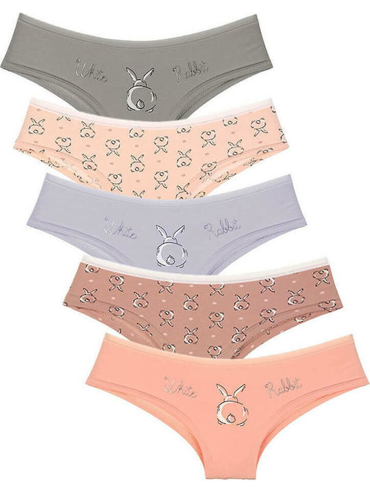 Donella Slip MultiPack Grey/Pink/Lilac/Khaki