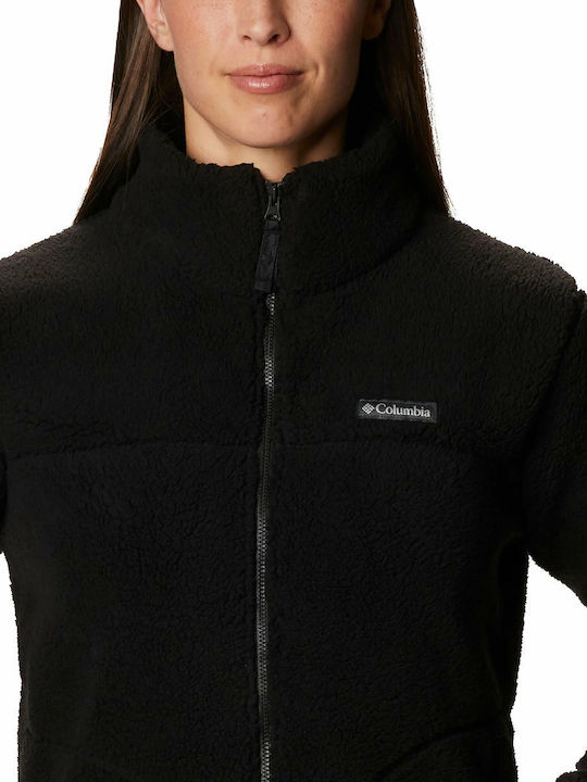 West Bend Full Short Women's Cardigan with Zipper Black