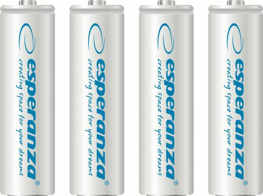 Esperanza Επαναφορτιζόμενες Μπαταρίες AA Ni-MH 2000mAh 1.2V 4τμχ Λευκό