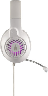 Spartan Gear Medusa Over Ear Gaming Headset with Connection 3.5mm White/Grey