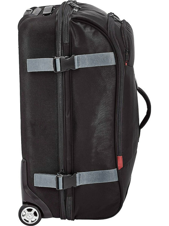 Amazon Comfort Luxury Luggage Valiză de Călătorie Medie din Material Textil Neagră cu 2 Roți Înălțime 63cm