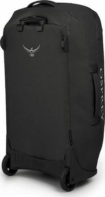 Osprey Rolling Transporter 90 Large Travel Suitcase Fabric Black with 2 Wheels Height 80cm