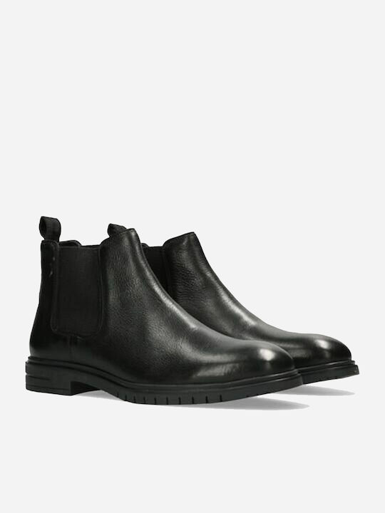 Mexx Men's Leather Chelsea Ankle Boots Black