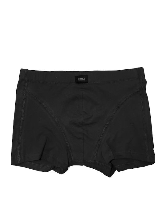 Double Herren Boxershorts Schwarz 3Packung