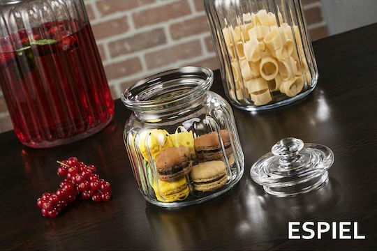 Espiel Viva General Use Glass Transparent Vase with Lid 2500ml