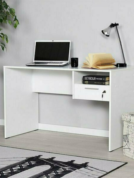 Desk Concept Wooden White 120x60x75cm