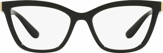 Dolce & Gabbana Weiblich Kunststoff Brillenrahmen Schmetterling Schwarz DG5076 501