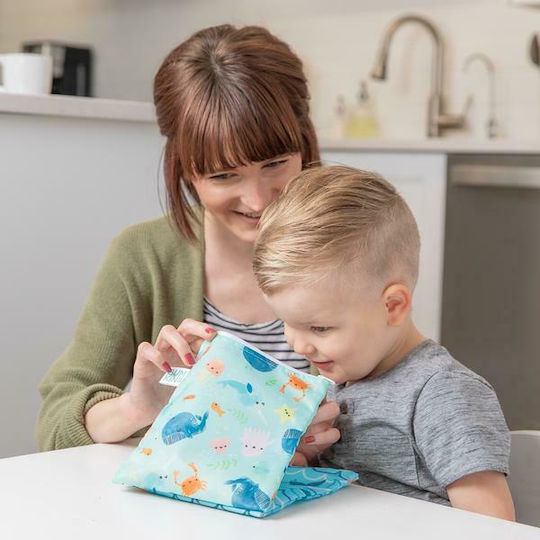 Bumkins Ocean Life School Food Case Light Blue 18 x 18 x 18cm