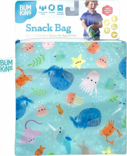 Bumkins Ocean Life School Food Case Light Blue 18 x 18 x 18cm