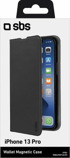 SBS Book Wallet Lite Пластмаса Черен (iPhone 13 Pro)