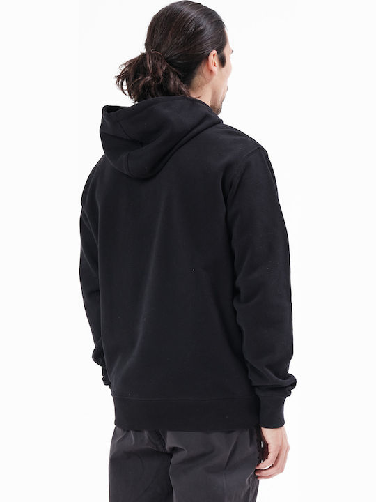 Emerson Herren Sweatshirt mit Kapuze und Taschen Schwarz