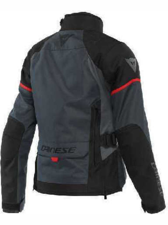 Dainese Tempest 3 D-Dry Lady Winter Damen Motorradjacke Wasserdicht Ebony/Black/Lava-Red