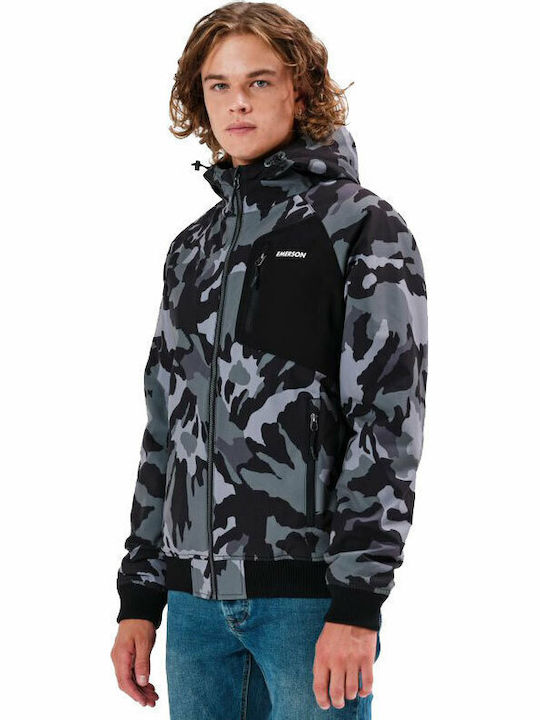 Winter Jacket Bomber Waterproof and Windproof Camo / Black