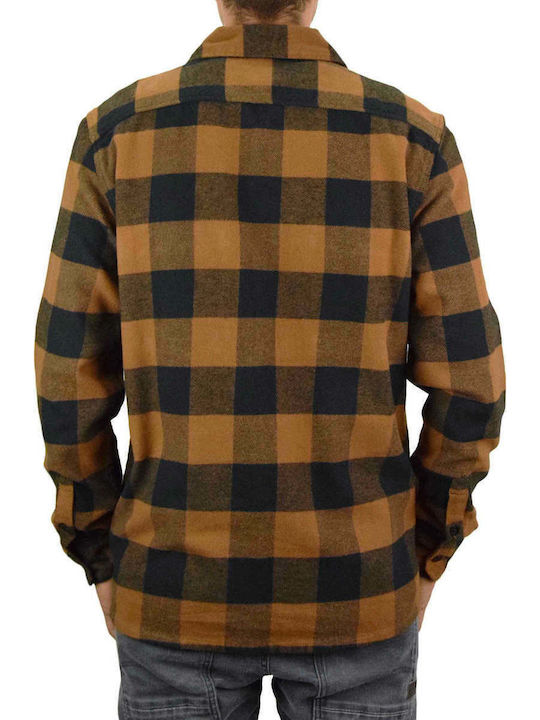 New Sacramento Long-sleeved Flannel Shirt Checked Brown Duck