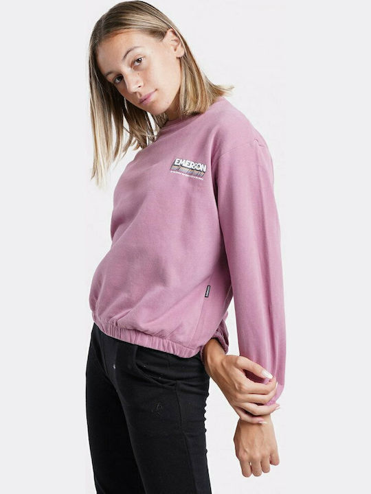 Cropped Women's Sweatshirt Dusty Rose