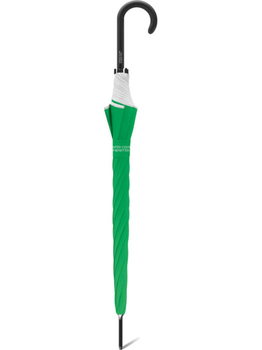 Benetton Automat Umbrelă de ploaie cu baston de mers pe jos Verde