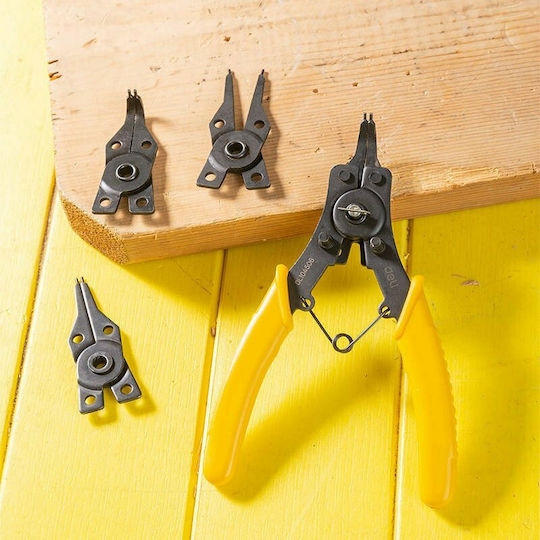 Deli Circlip Plier with 4 Heads Length 150mm