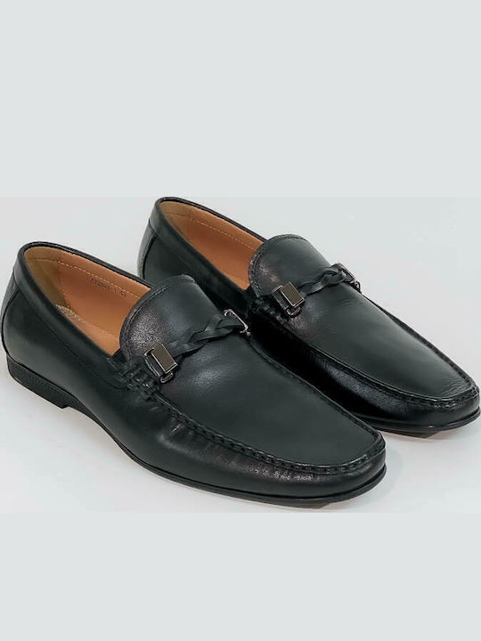 Men's Leather Moccasins Black