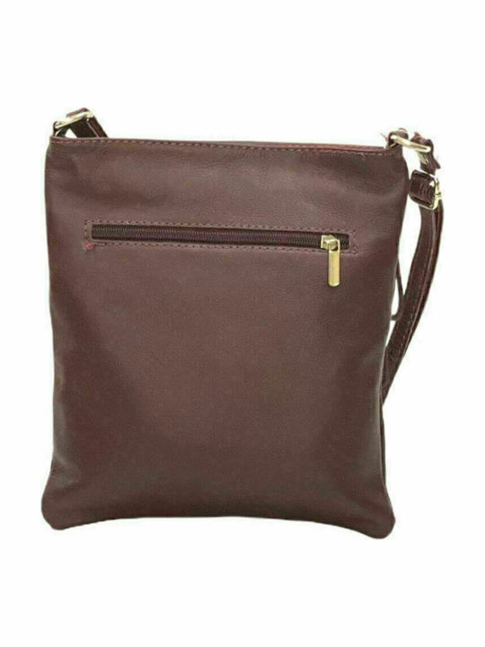 Geantă Crossbody pentru femei din piele naturală de calitate excelentă în Bordeaux