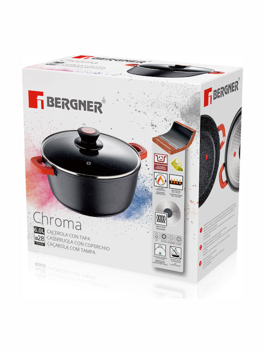 Bergner Chroma Tiefer Topf aus Aluminium 6Es / 28cm