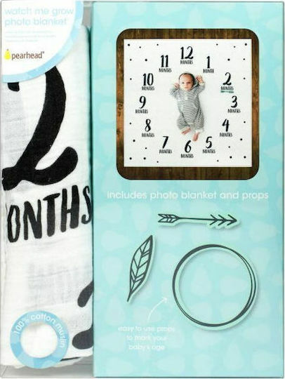 Pearhead Baby Photography Blanket Watch Me Grow for Girl