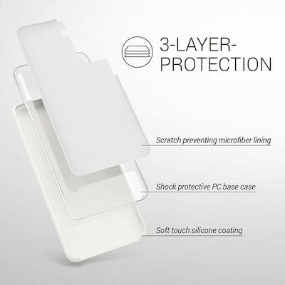 KWmobile Rubber Silicone Back Cover Matte White (Galaxy S21 5G)