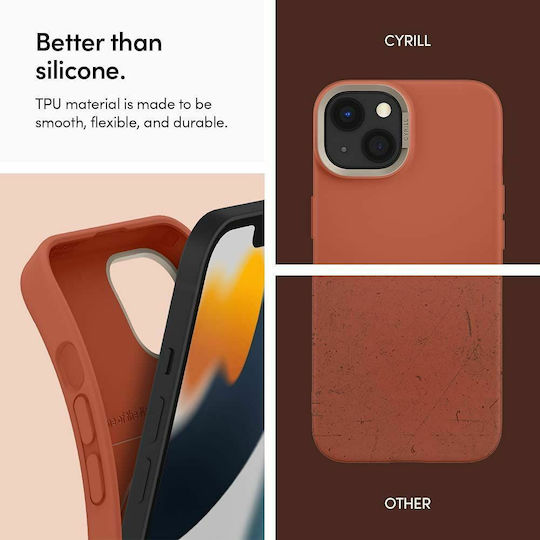Spigen Cyrill Color Brick Umschlag Rückseite Silikon 2mm Chili (iPhone 13) ACS03615