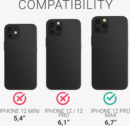 KWmobile Rubber Back Cover Silicone Grey Green (iPhone 12 Pro Max)