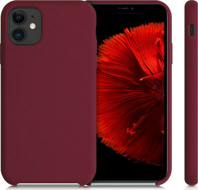 KWmobile Rubber Umschlag Rückseite Silikon Rhubarb Red (iPhone 11) 49724.209