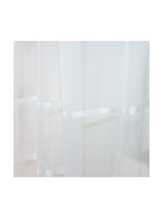 Anna Riska Curtain with Pencil Pleat Cuba 2 White 425182 280x270cm