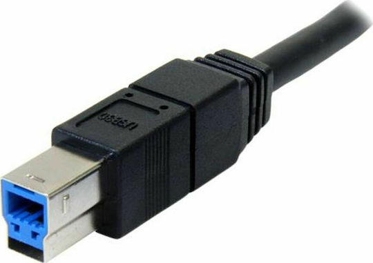 StarTech USB 3.0 Cable USB-A male - USB-B male Μαύρο 3m (USB3SAB3MBK)