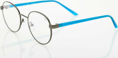 Opal Metallic Blue Light Blocking Glasses Black