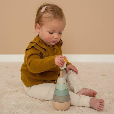 Little Dutch Stacking Toy Stacking Pyramid Little Goose made of Wood for 12++ Months