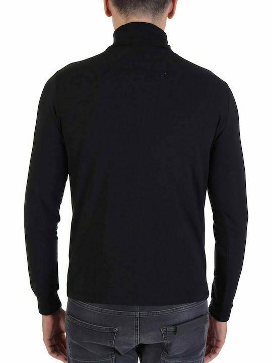 U.S. Polo Assn. Men's Long Sleeve Blouse Turtleneck Black