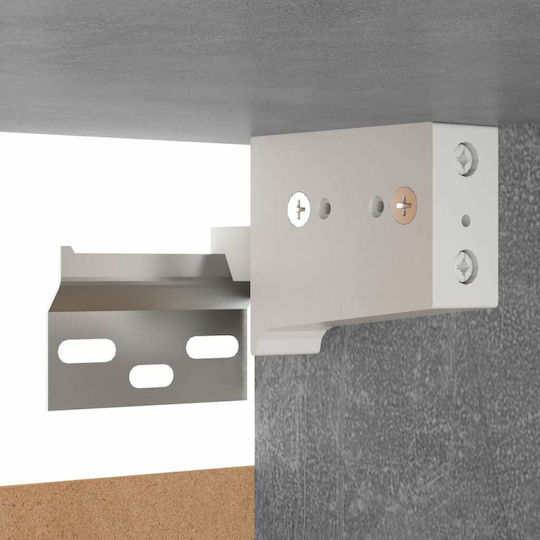 Wall Living Room Cabinet Made of Particle Board Grey Concrete 30.5x30x30cm